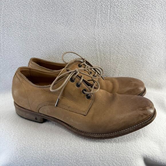 John Varvatos Stanton Derby Dress Shoes Men\'s 9.5 Brown Lace Up Made In italy main image 6